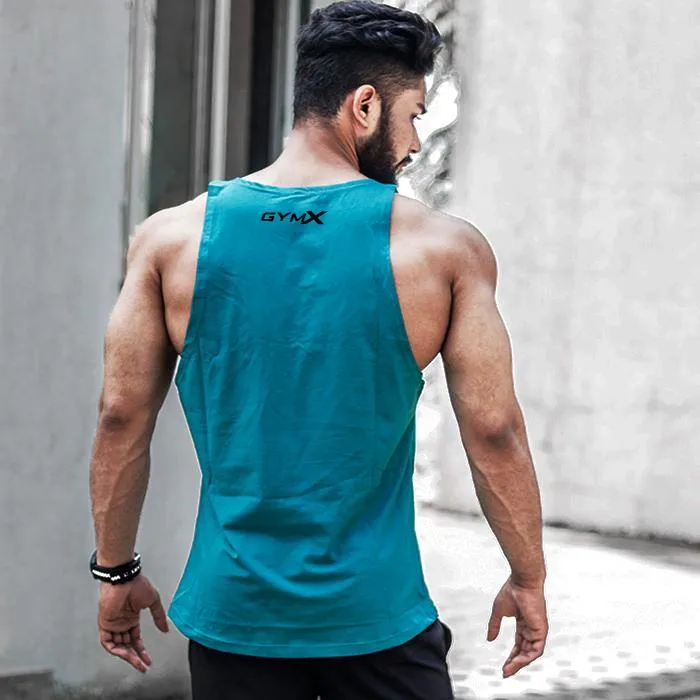 GymX Army Tank- Teal Blue- Essential Series - Sale