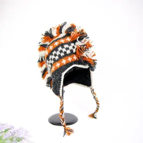 Handmade Mohawk Earflap Unisex  Merino Wool Hat