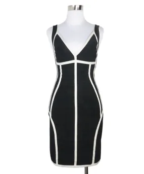 Herve Leger Black & White Spandex Dress sz 4