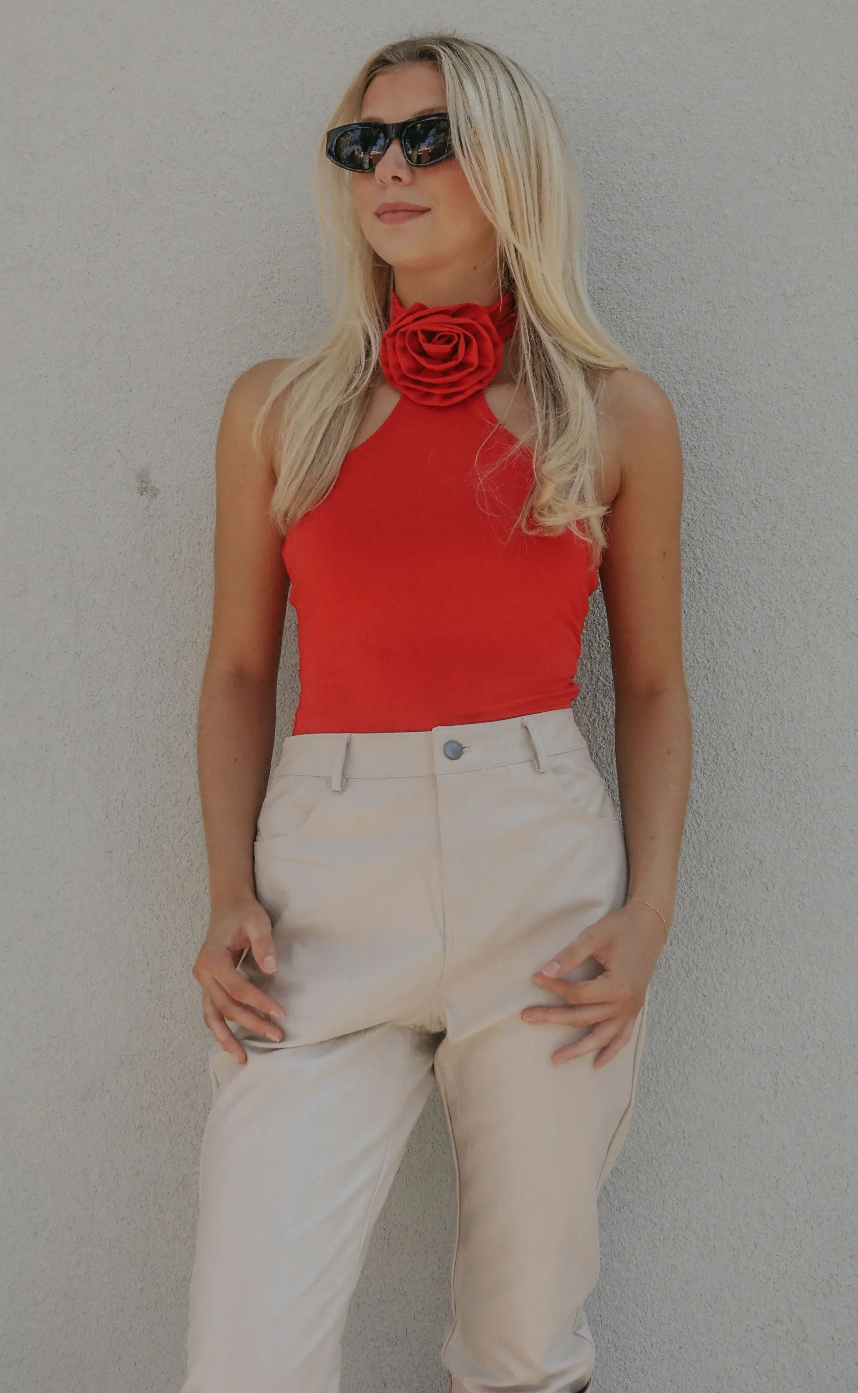 hometown glory bodysuit - red