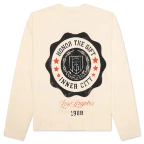 HTG Seal Logo L/S Tee - Bone