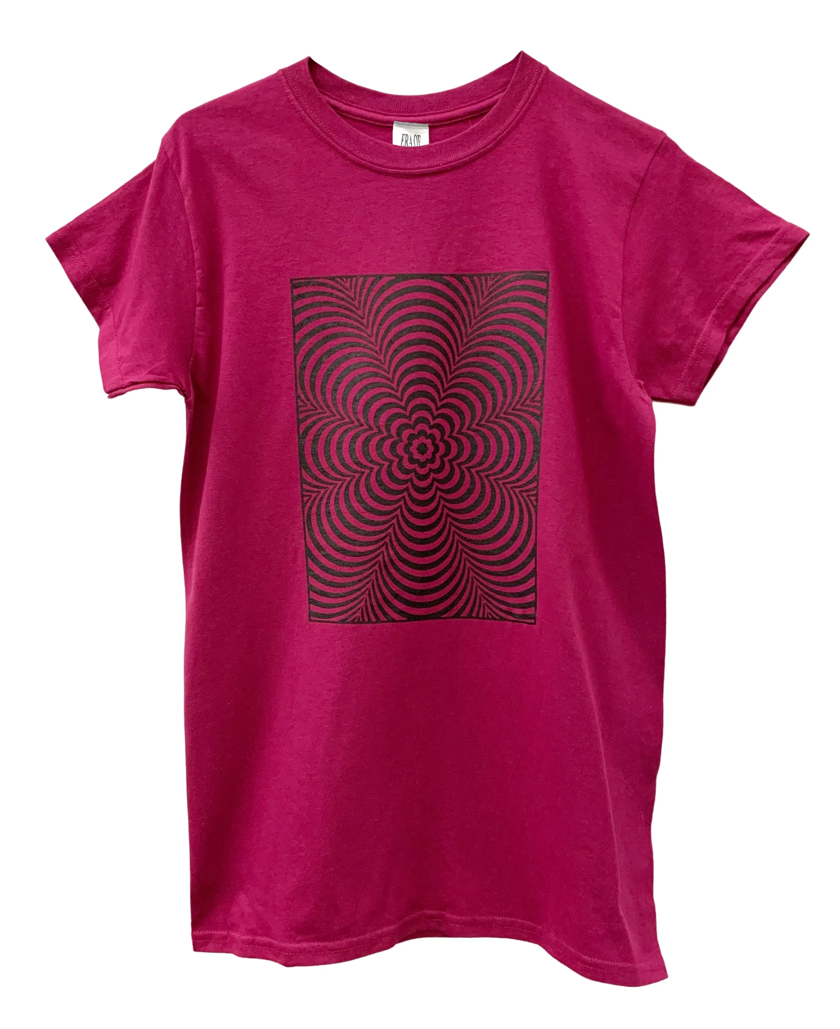 Hypnotic Spiral Flower Graphic Unisex Tee