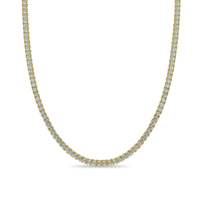 Iced Yellow Gold Tennis Chain - 3mm