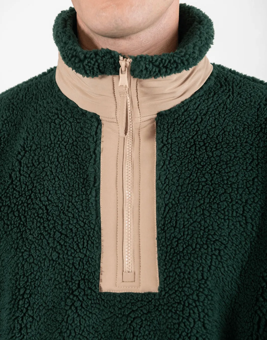 Industry Fleece Half Zip in Mountain Green