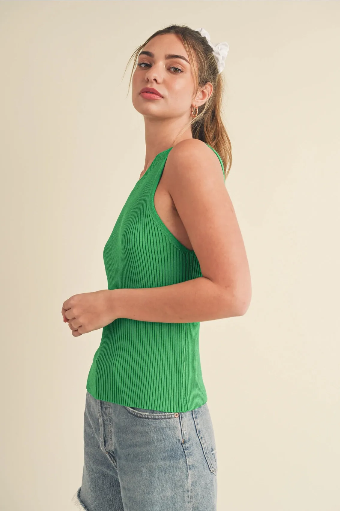 Jada Ribbed Tank - Green