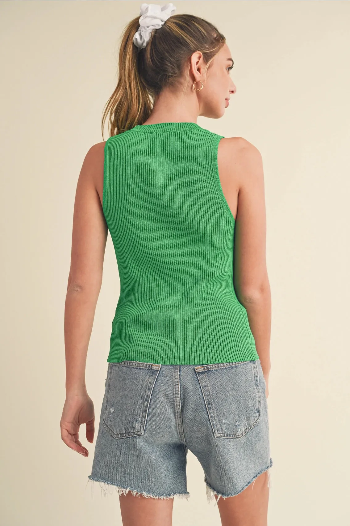 Jada Ribbed Tank - Green