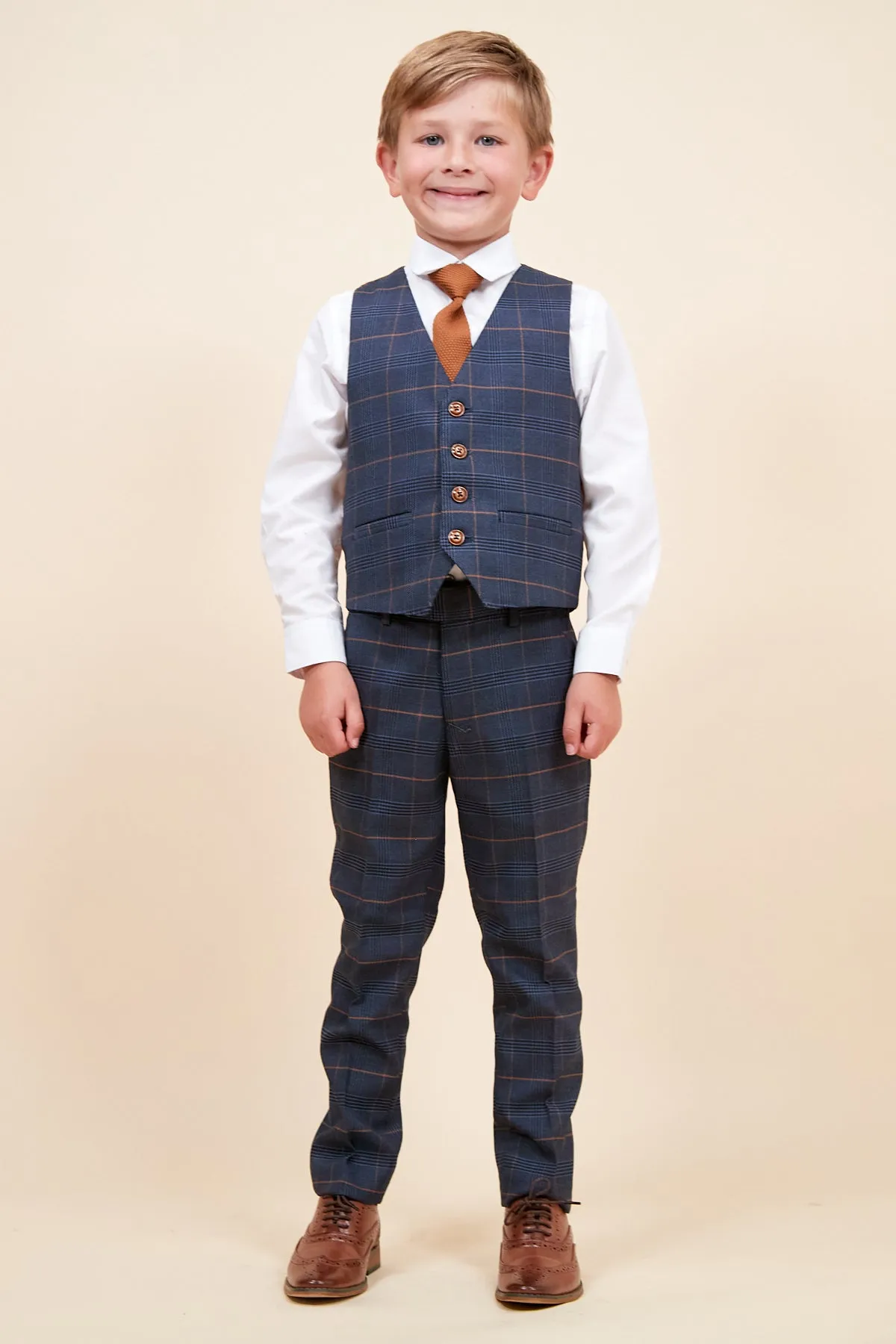 JENSON - Childrens Marine Navy Check Suit