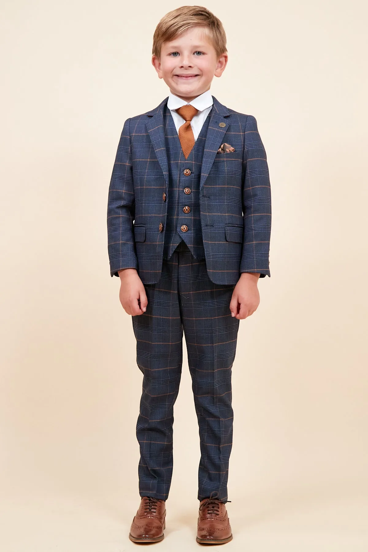 JENSON - Childrens Marine Navy Check Suit