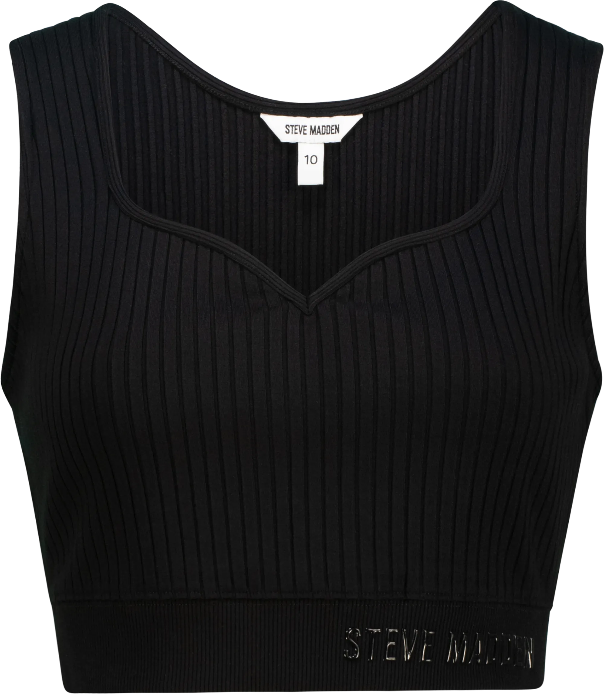 JUANTE BLACK SWEETHEART SLEEVELESS CROPPED TOP