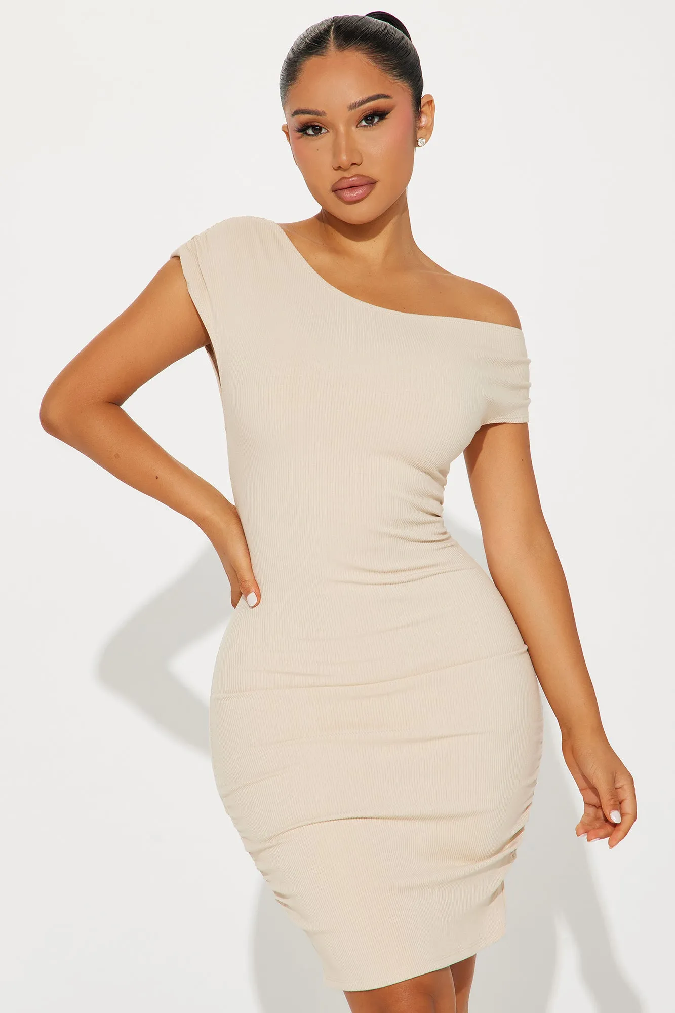 Kelli Snatched Mini Dress - Cream