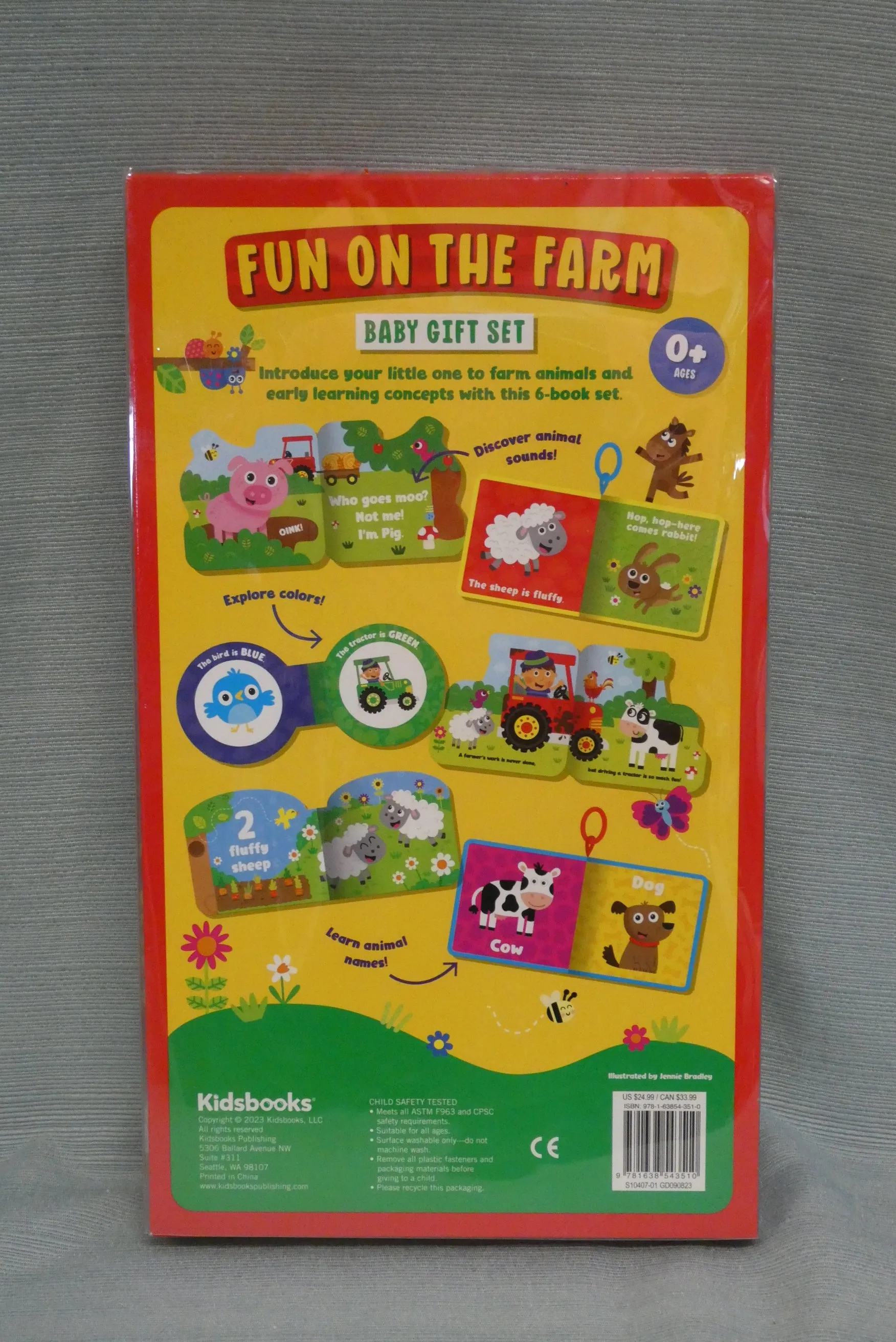 Kidbooks Fun on the Farm Gift Set - Brand New!