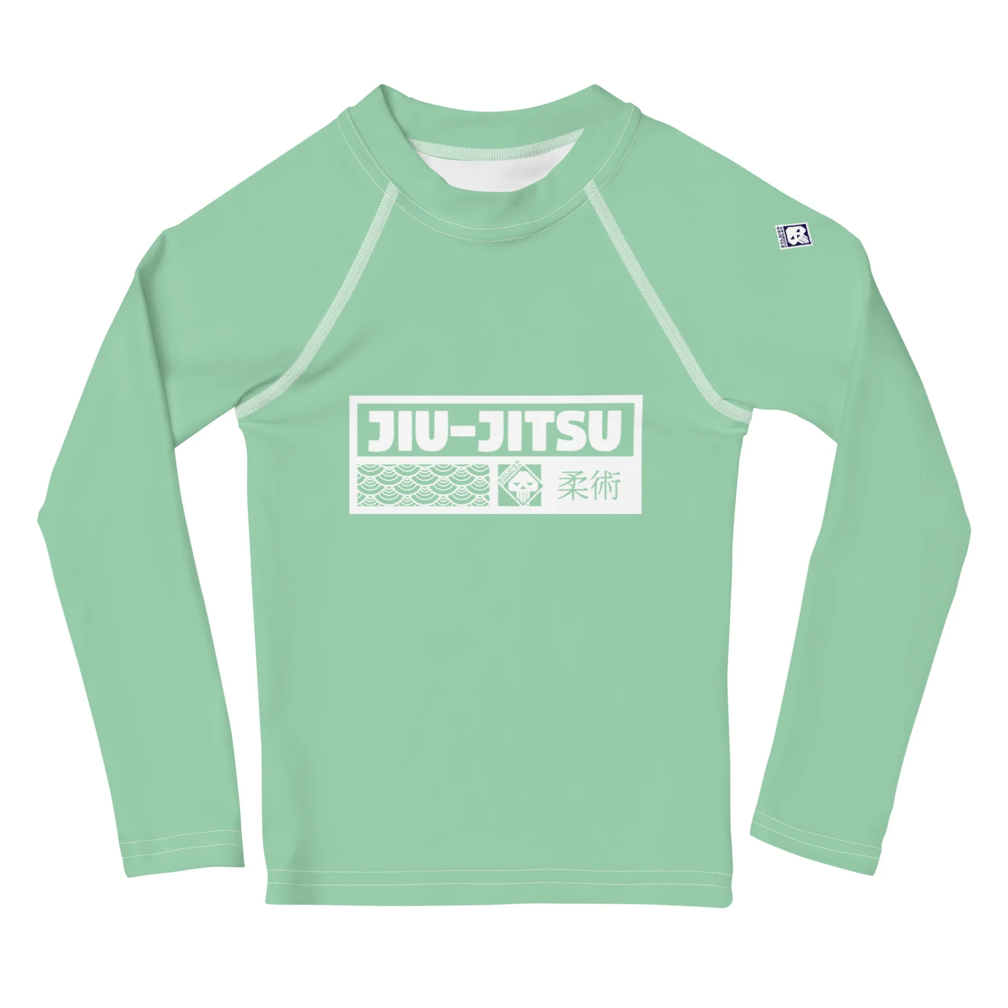 Kid's Girls Long Sleeve BJJ Rash Guard Jiu-Jitsu 010 - Vista Blue