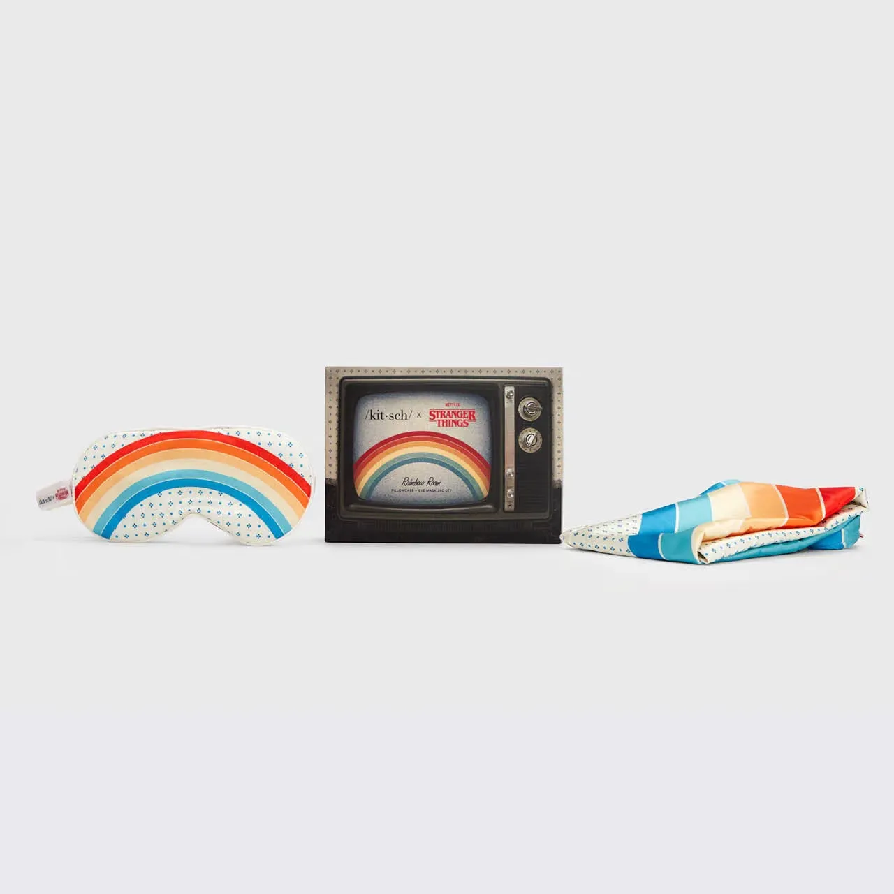 Kitsch x Stranger Things Satin Pillowcase   Eye Mask Set