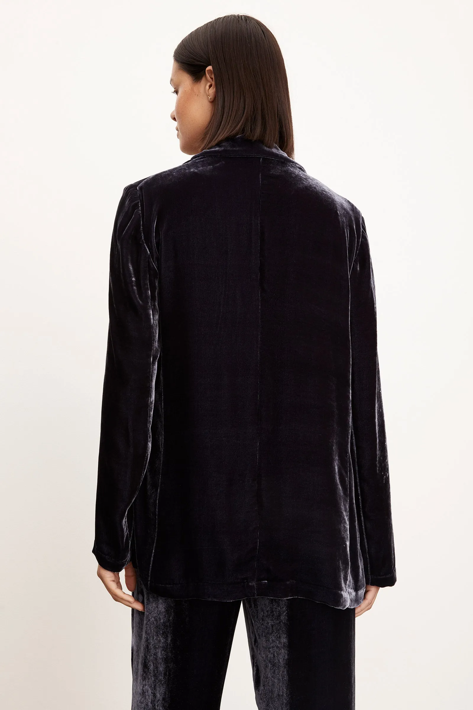 Kyla Silk-Blended Velvet Blazer