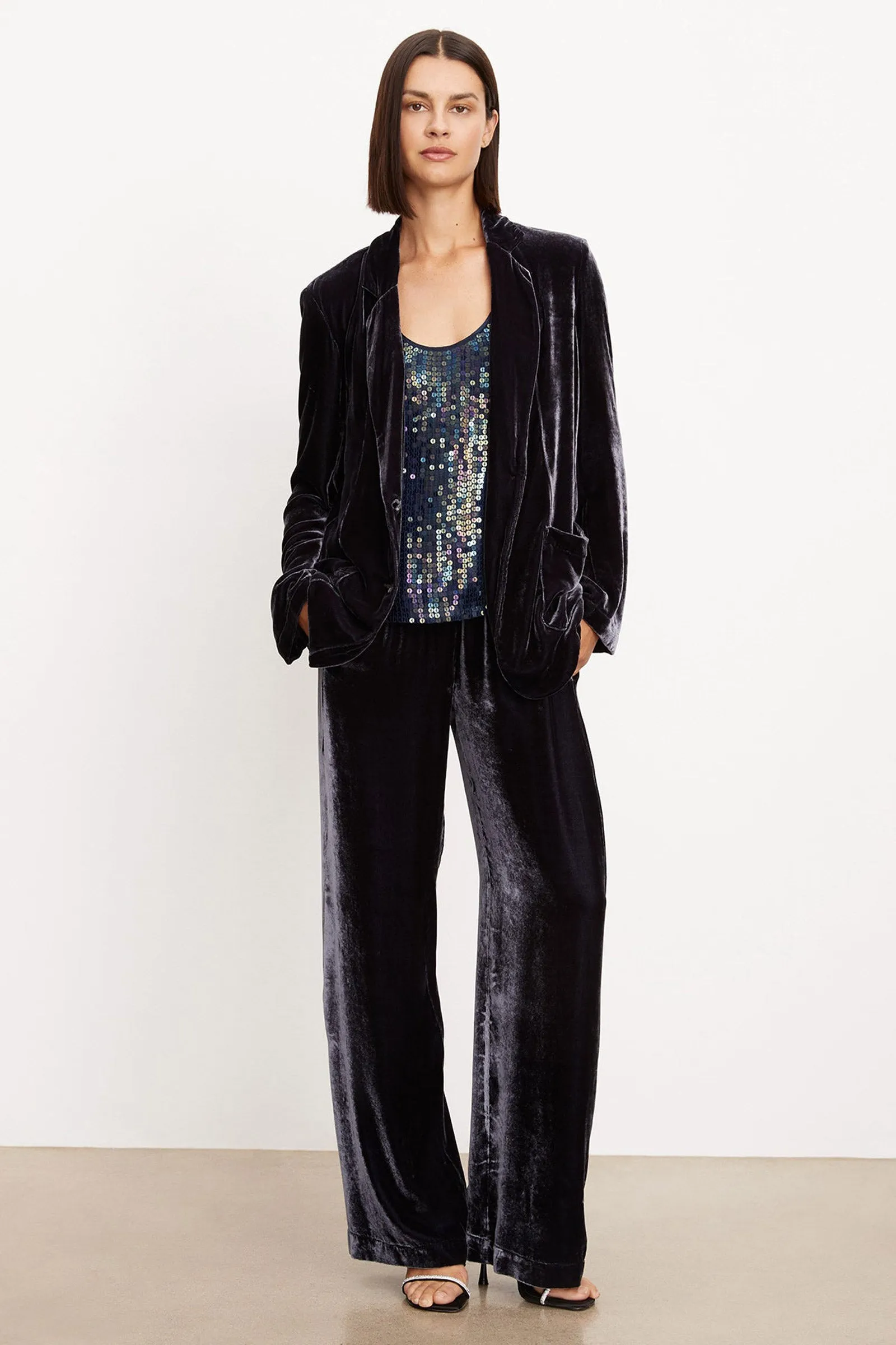 Kyla Silk-Blended Velvet Blazer