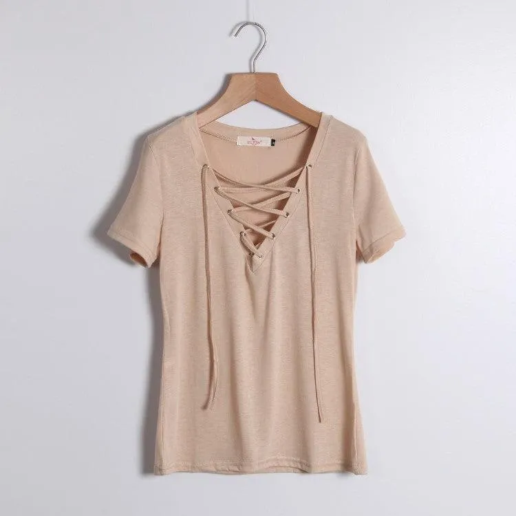 LACE-UP TEE