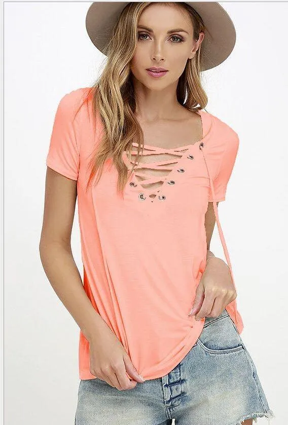 LACE-UP TEE