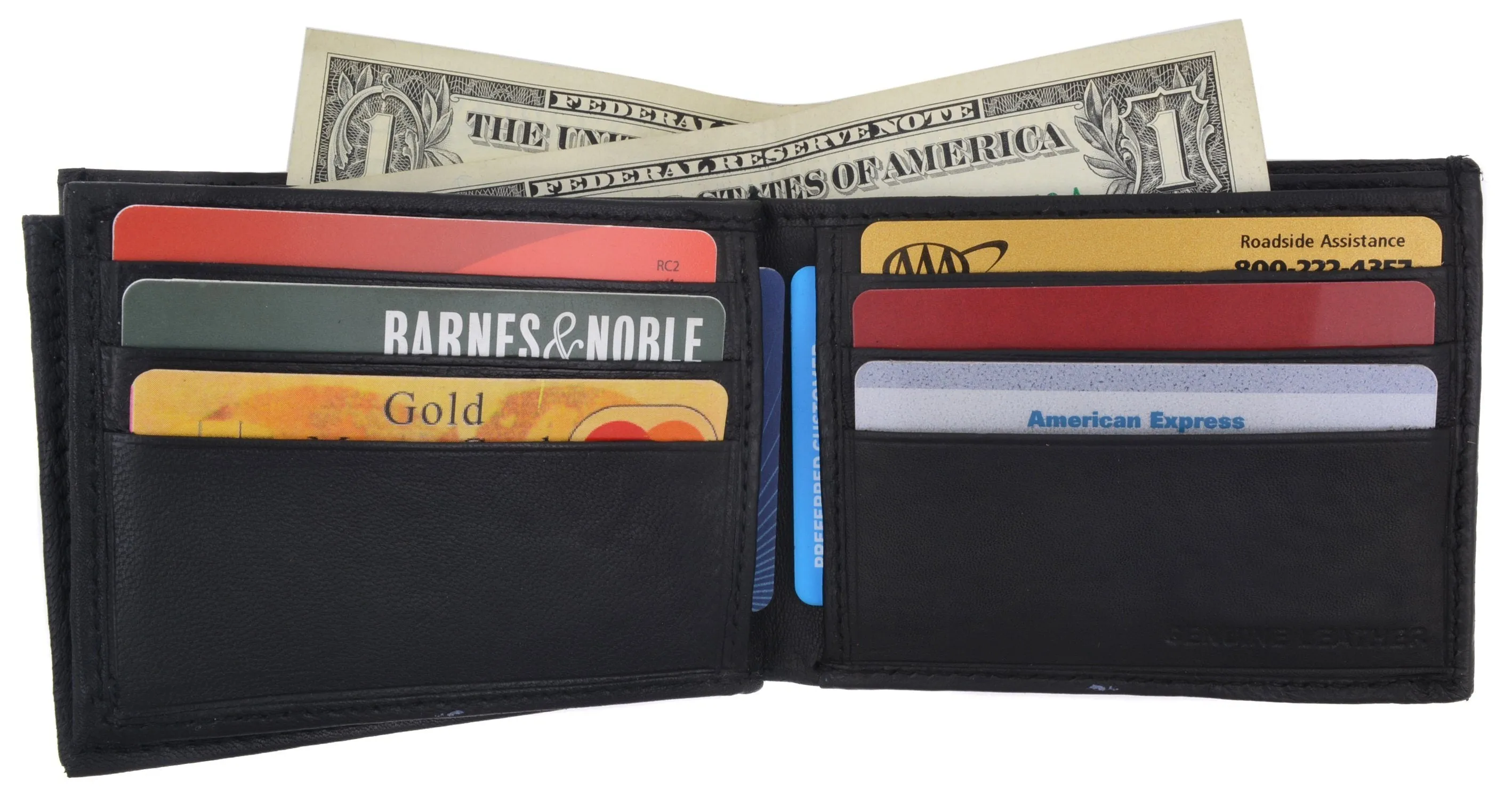 Leather Bi-fold 2 ID's Bifold Wallet