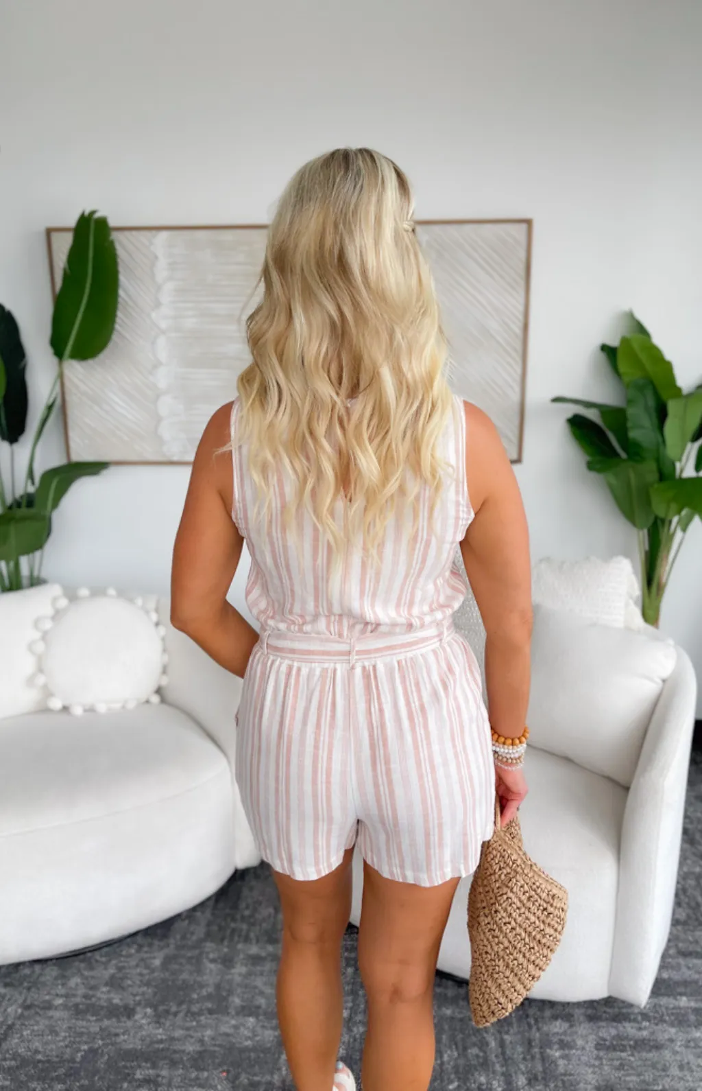 London Striped Romper