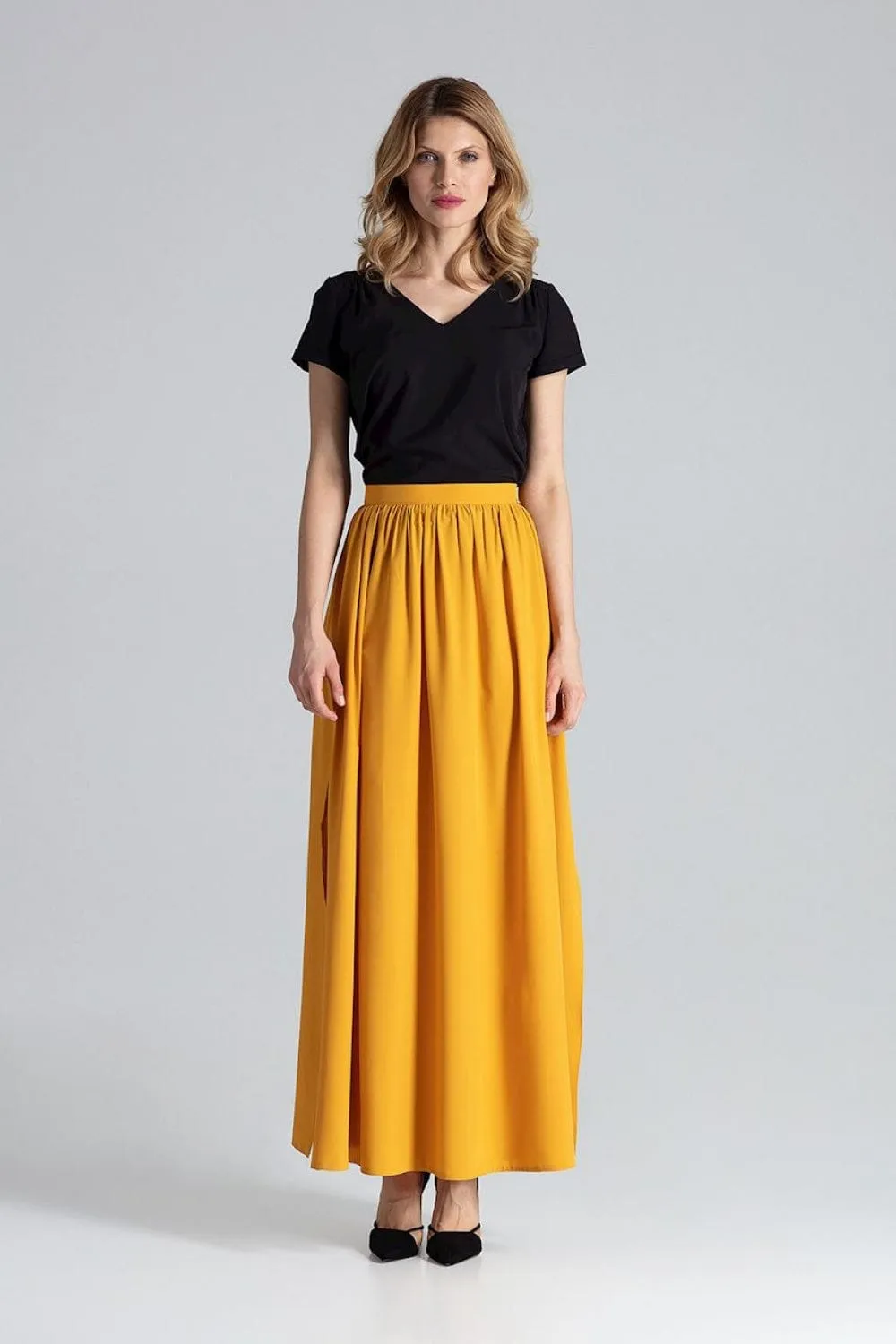 Long Skirt Mustard Figl