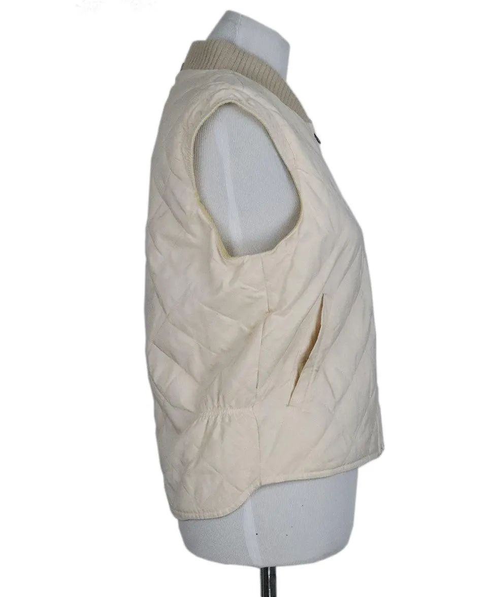 Loro Piana Beige Nylon Vest sz 8