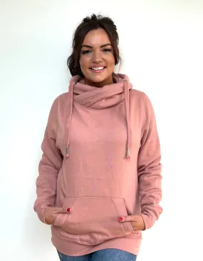 Luxury Cowl Neck Hoodie - Sugar Poppy