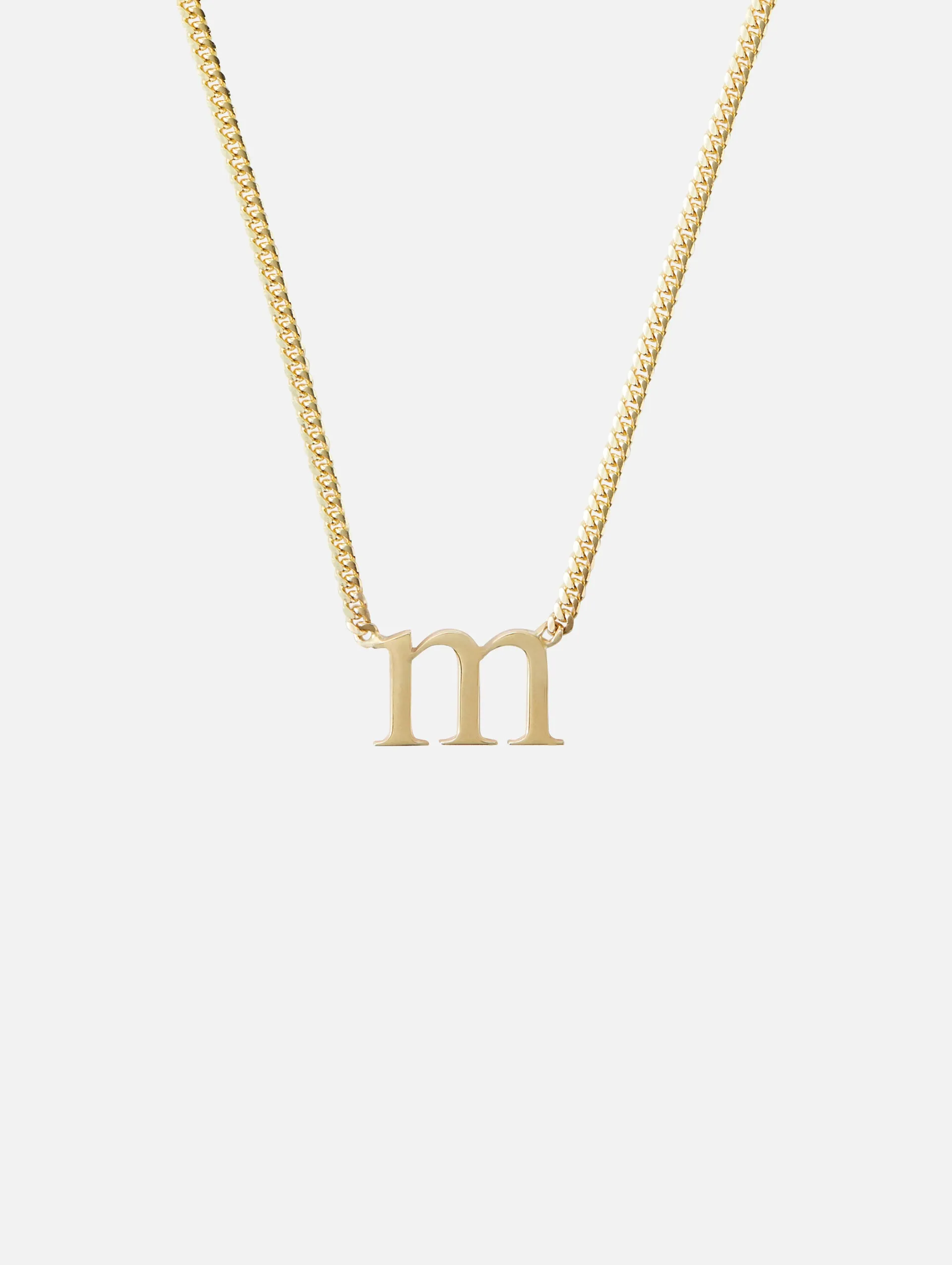 M Roman Times Initial Necklace