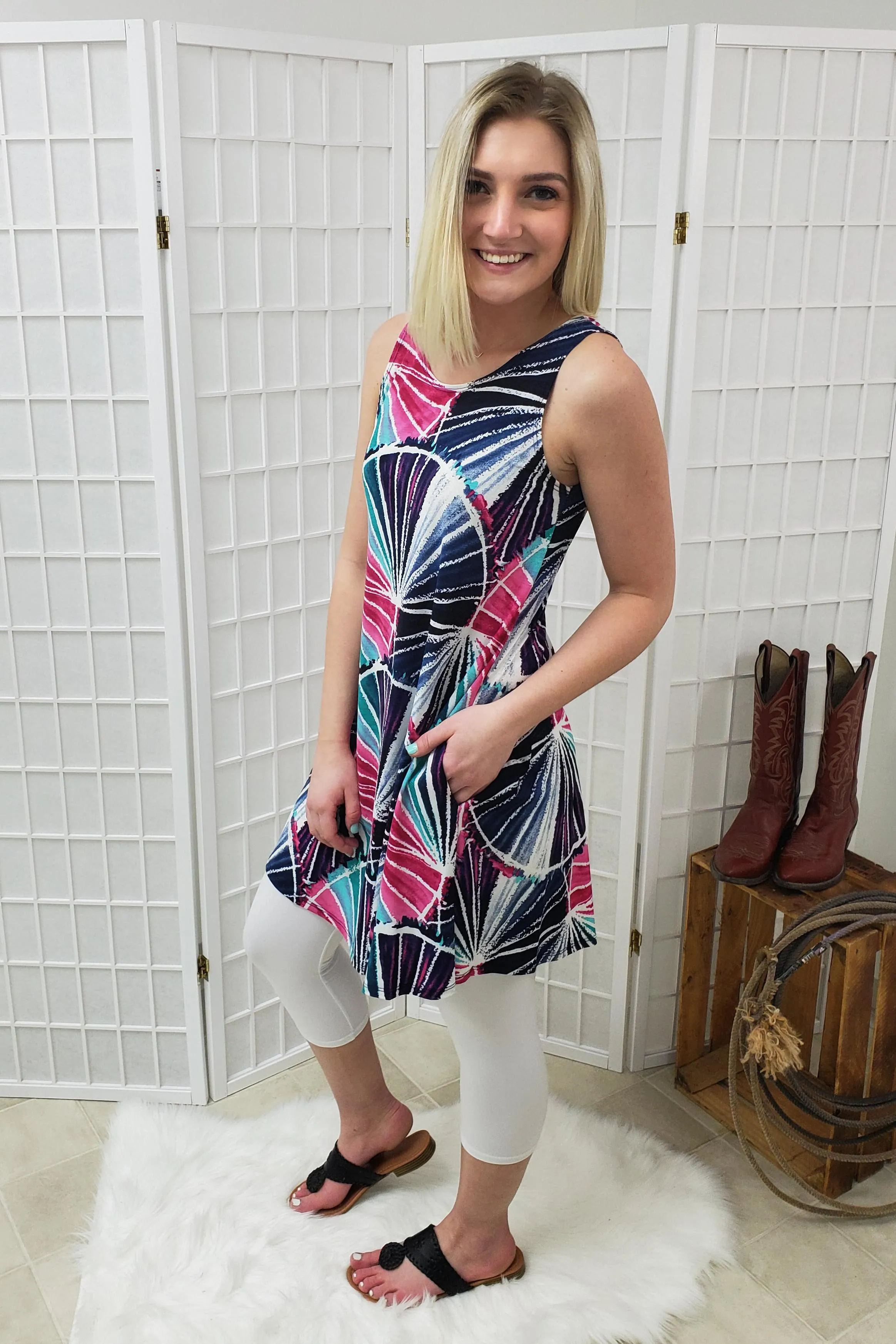 Marcella Sleeveless Dress: Brand Hemish