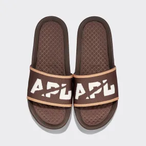 Men's Big Logo TechLoom Slide Chocolate / Ivory / Caramel