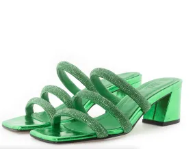 Metallic Strappy Sandals by Toral