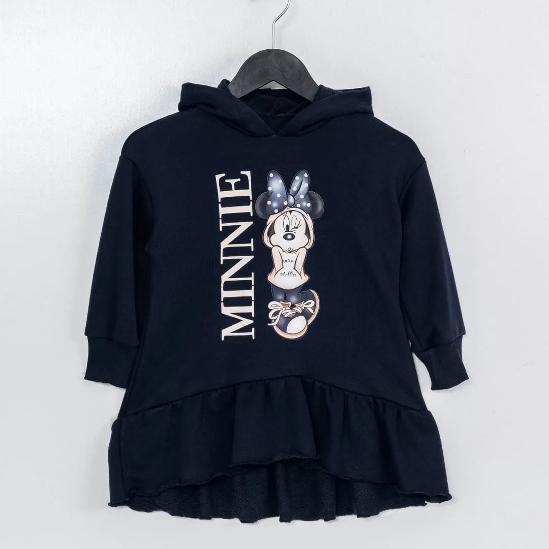 Minnie Hoodie Girls Cotton Dress