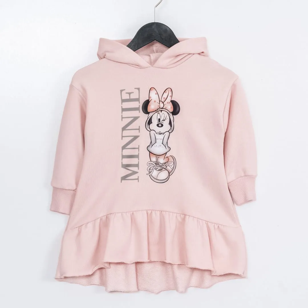 Minnie Hoodie Girls Cotton Dress