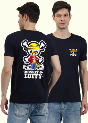 Monkey-D Luffy Men Classic Navy Half Sleeve T-Shirt