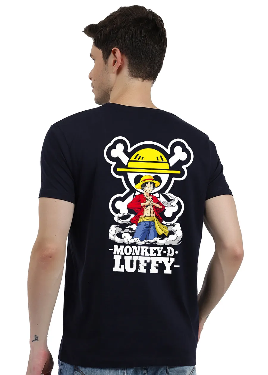 Monkey-D Luffy Men Classic Navy Half Sleeve T-Shirt