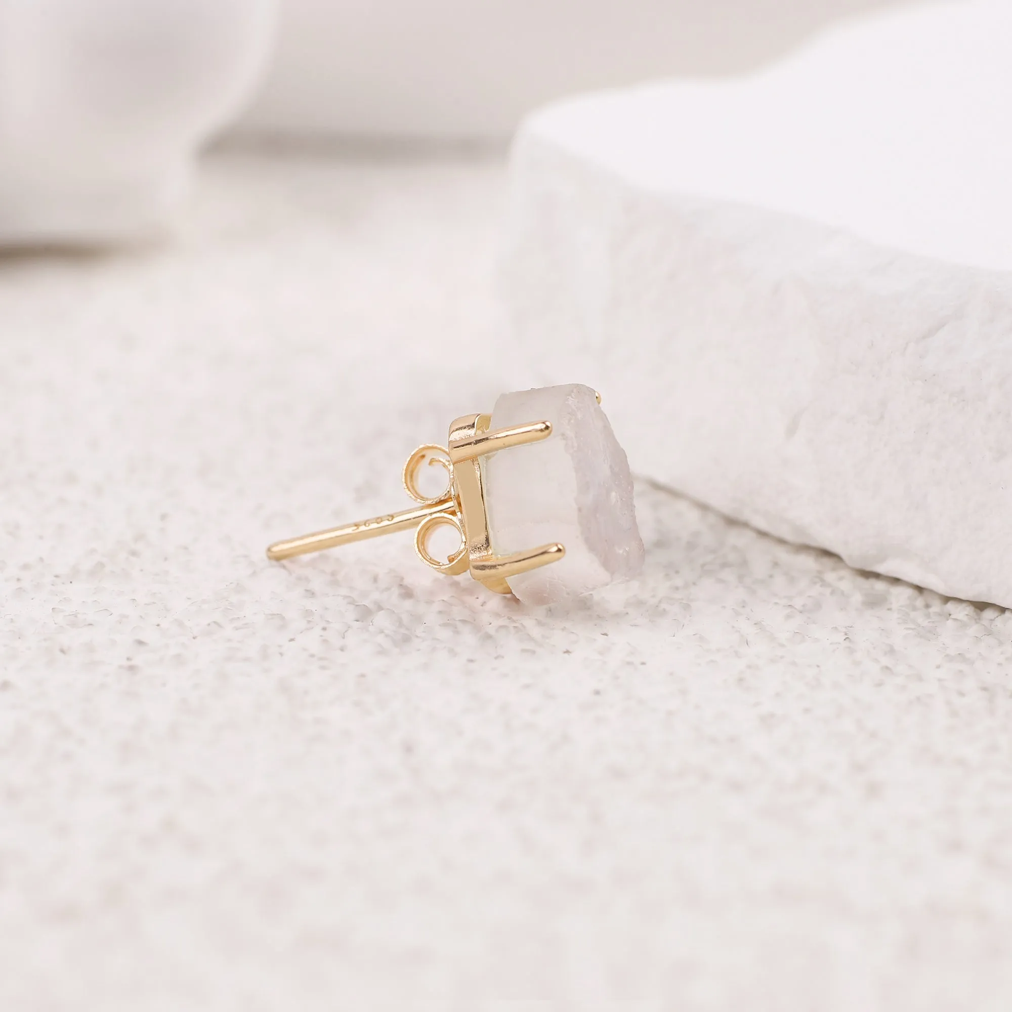 Moonstone Stud Earrings