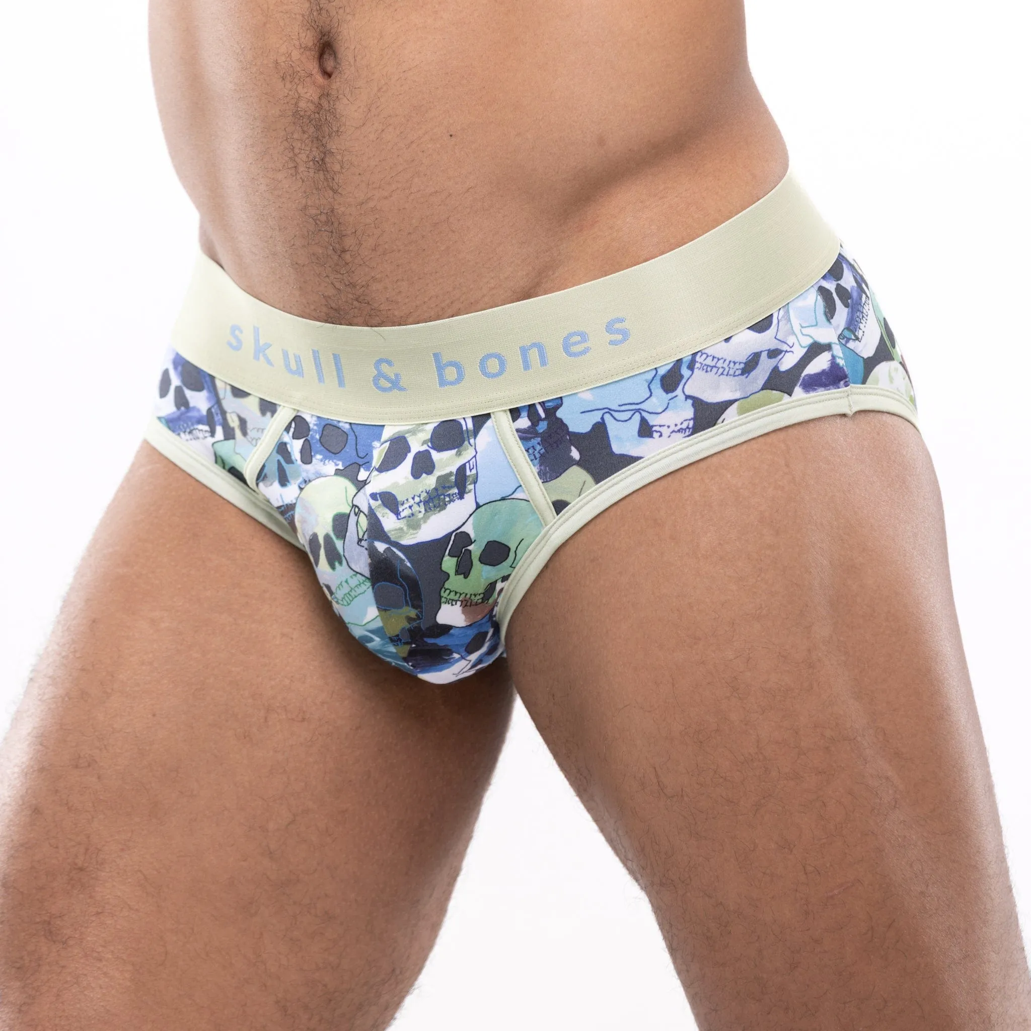 Mosaic Skull Brief Neon