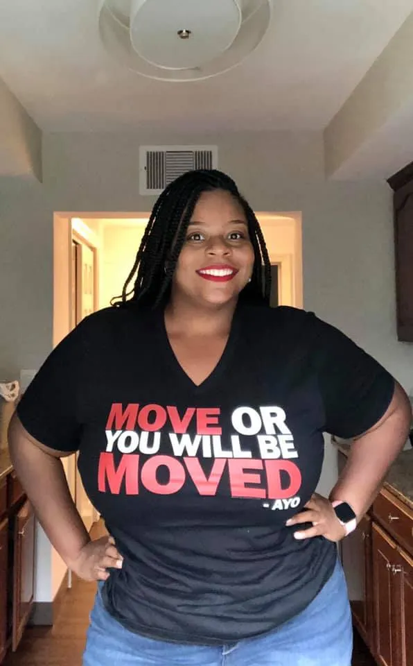 move or you will be moved unisex tee (v-neck)