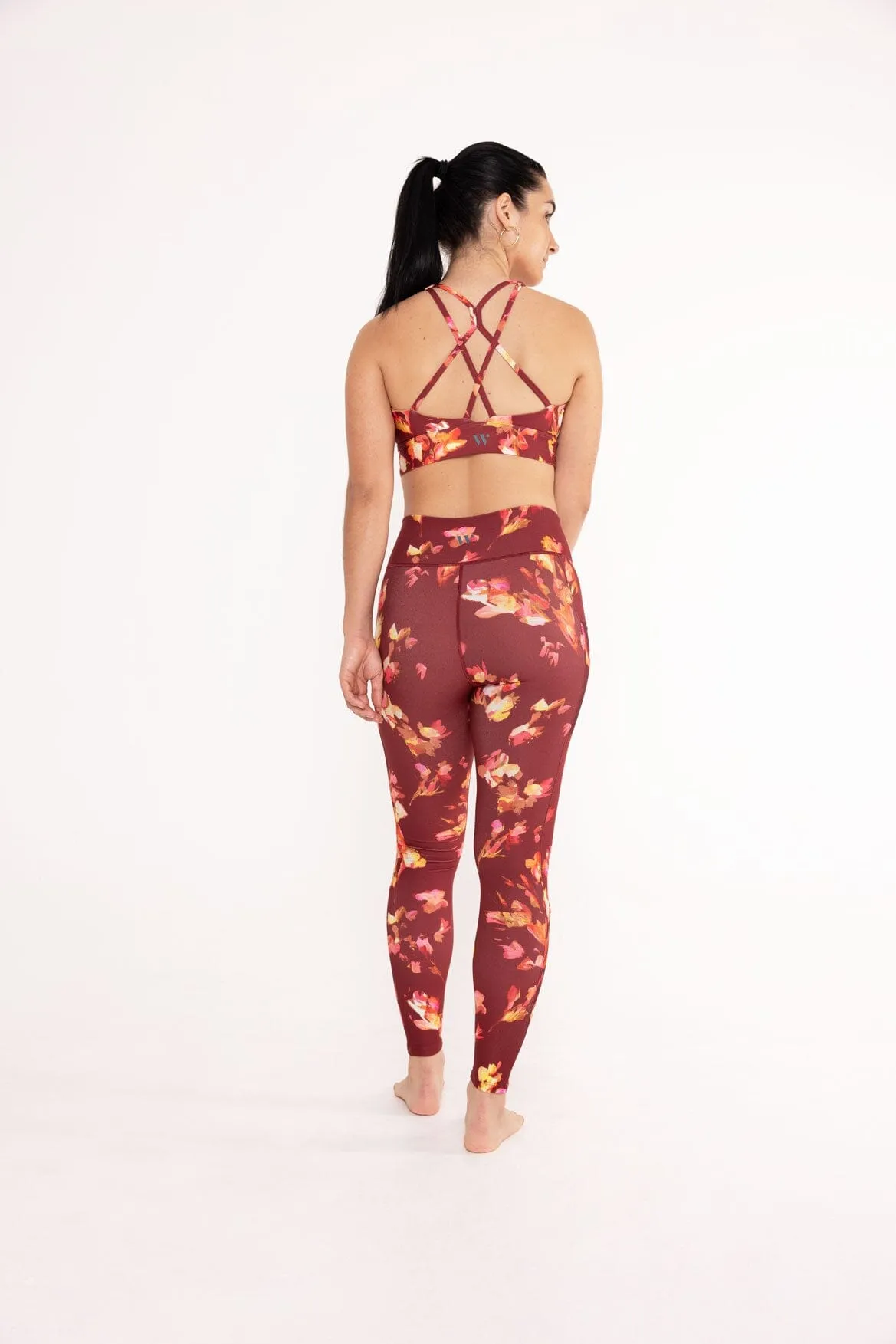 Nala 2.0 Legging Luminous Blooms Burgundy