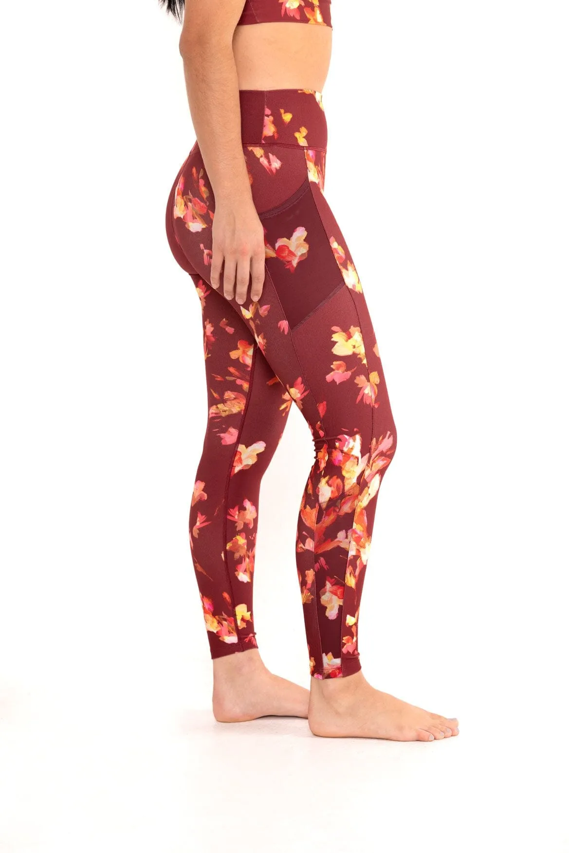 Nala 2.0 Legging Luminous Blooms Burgundy