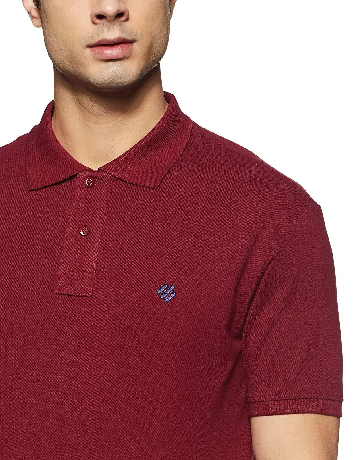 ONN Men's Cotton Polo T-Shirt (Pack of 2) in Solid Bright Blue-Maroon colours