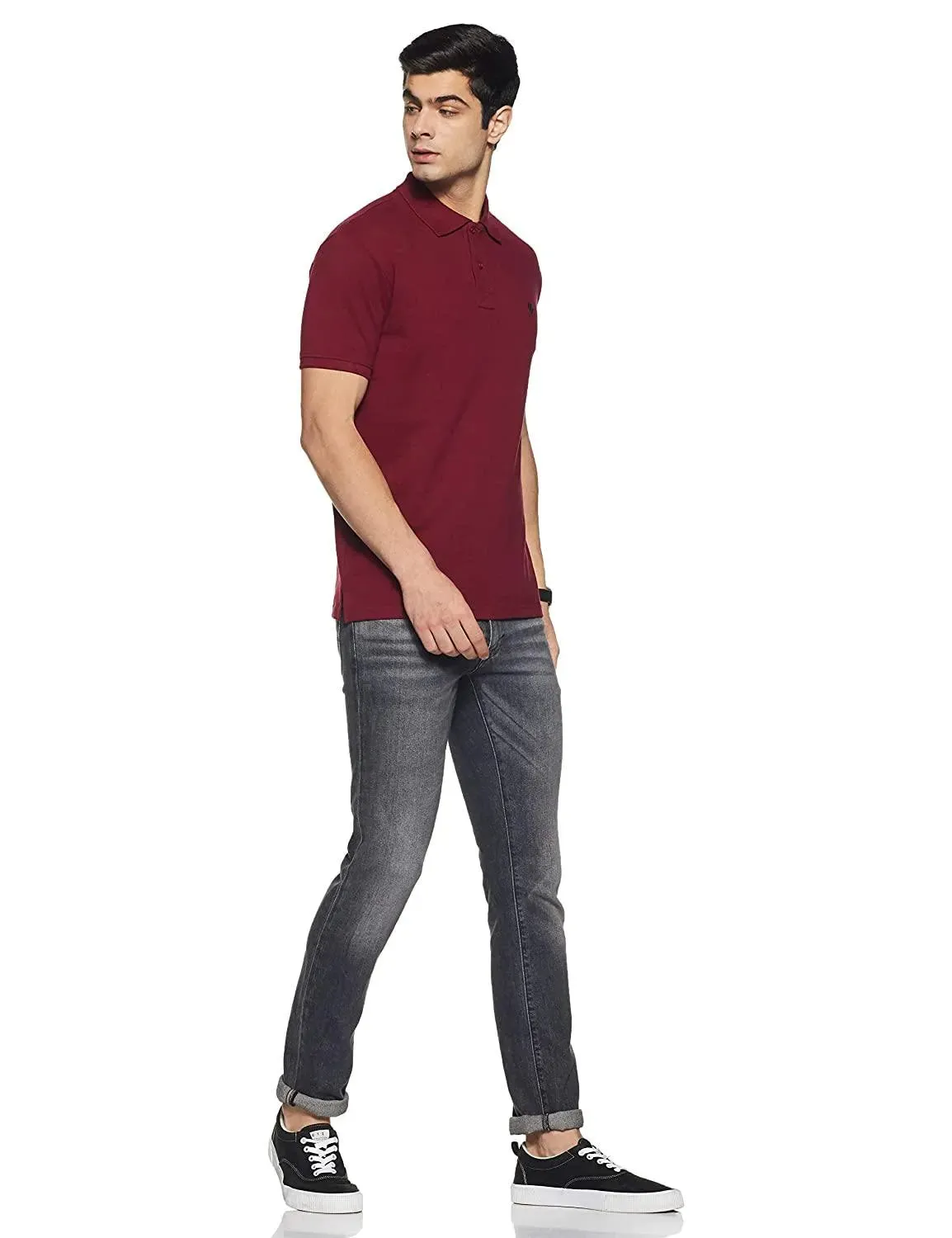 ONN Men's Cotton Polo T-Shirt (Pack of 2) in Solid Bright Blue-Maroon colours