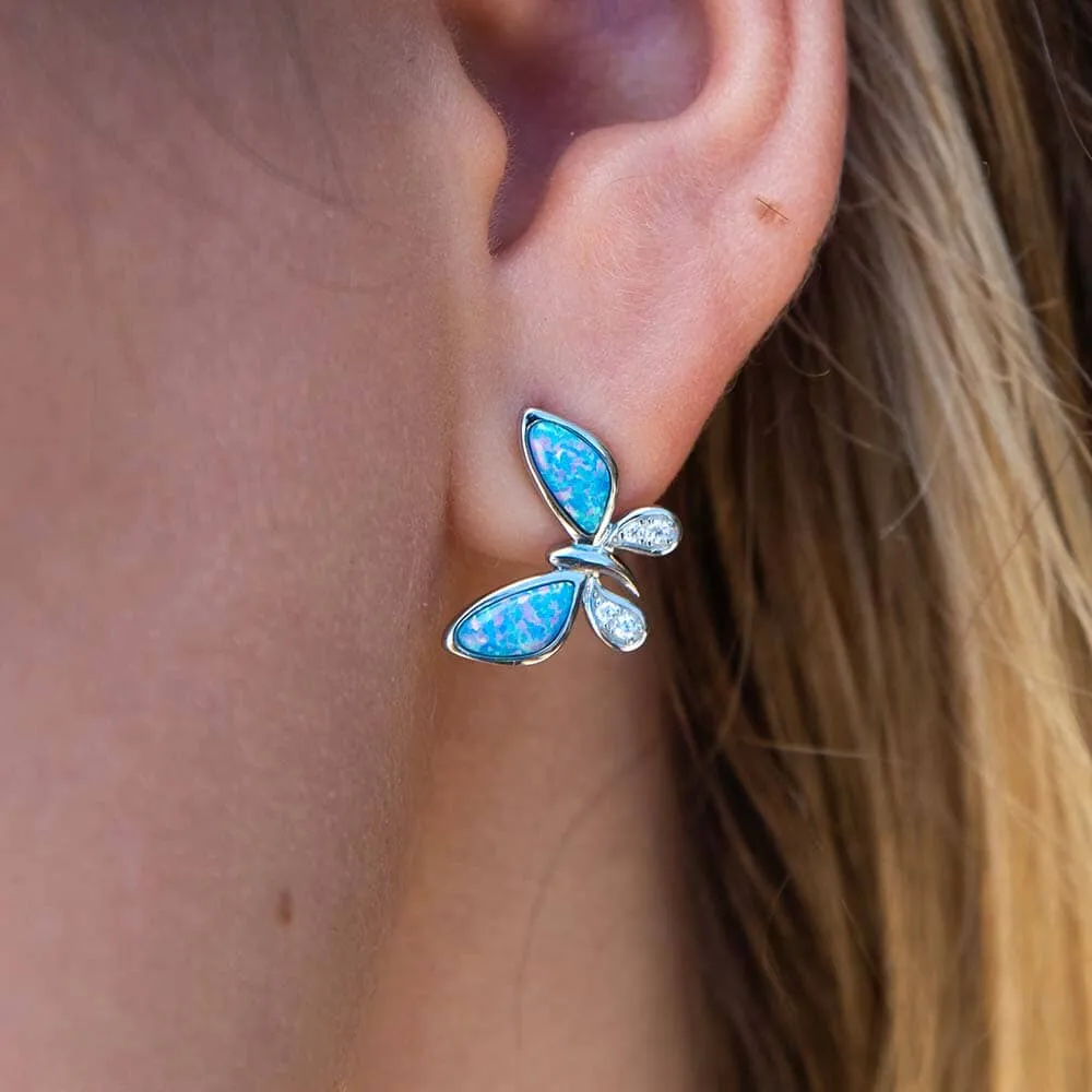 Opal Island Butterfly Earrings