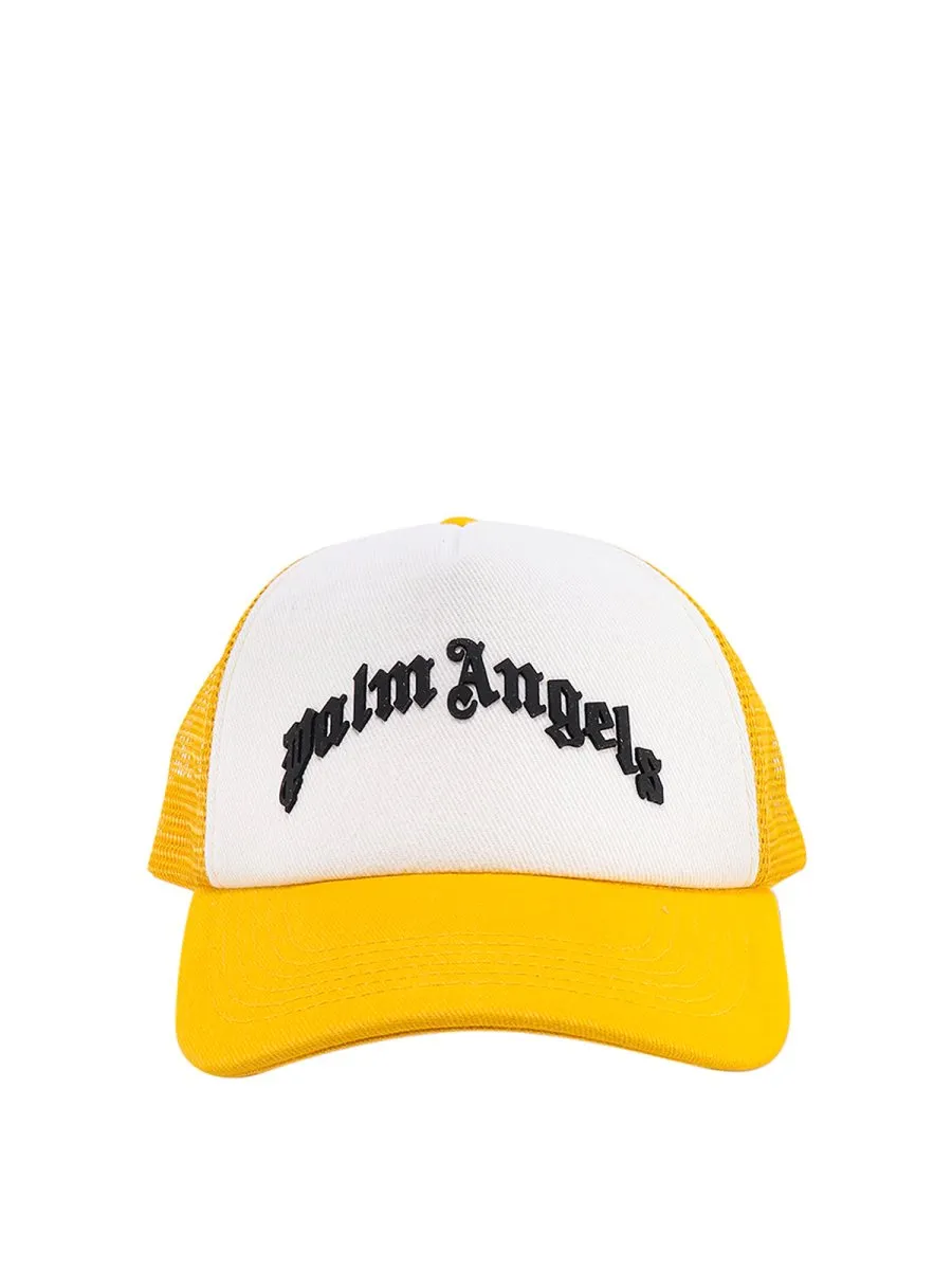 Palm Angels Visor Hat with Frontal Logo Yellow