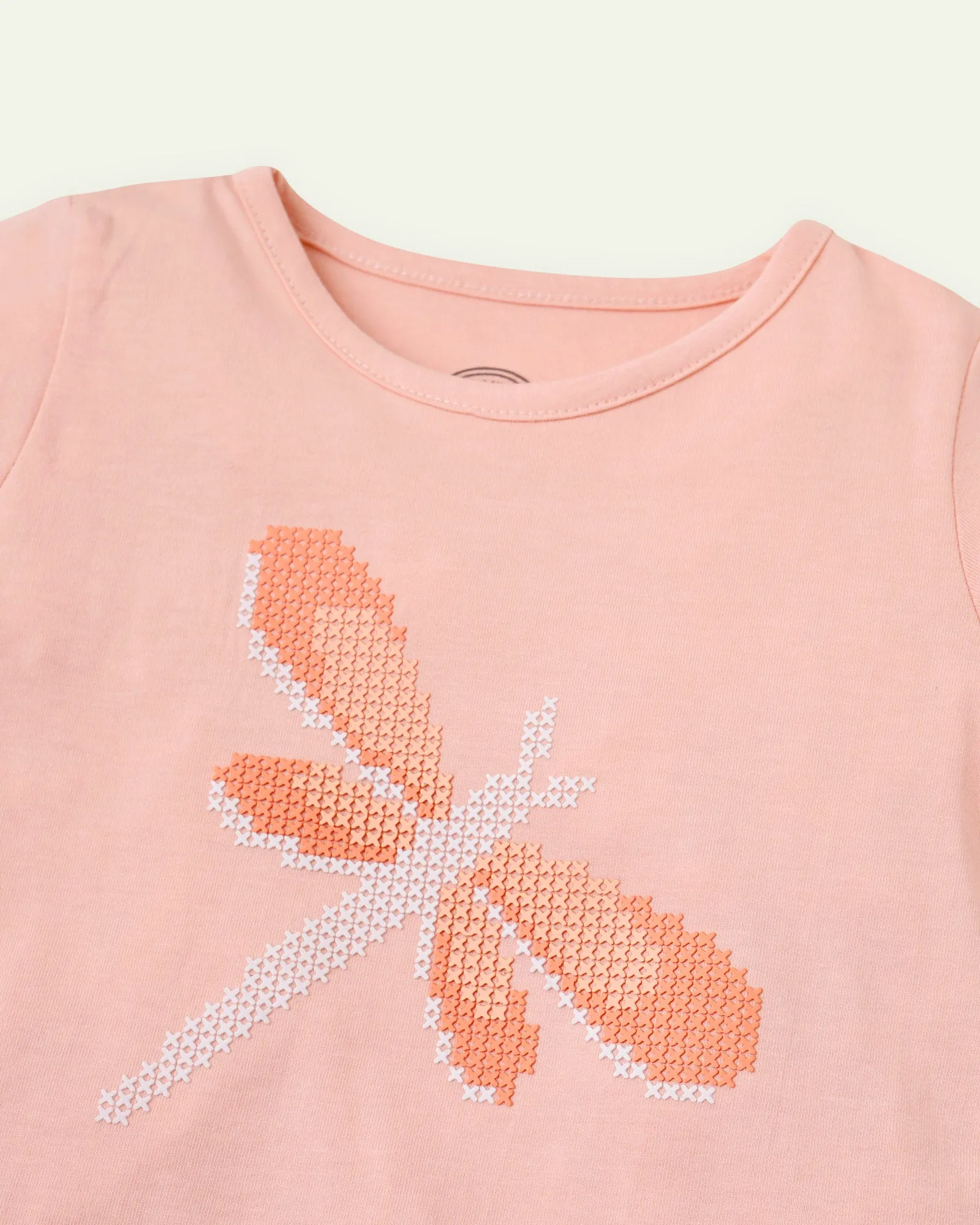 Peach Dragon Fly T-Shirt