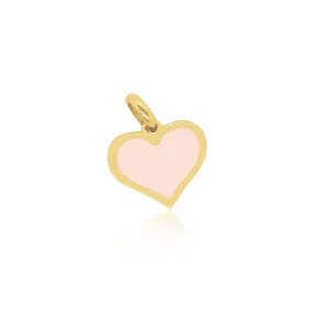 Pink Pearl Heart Charm