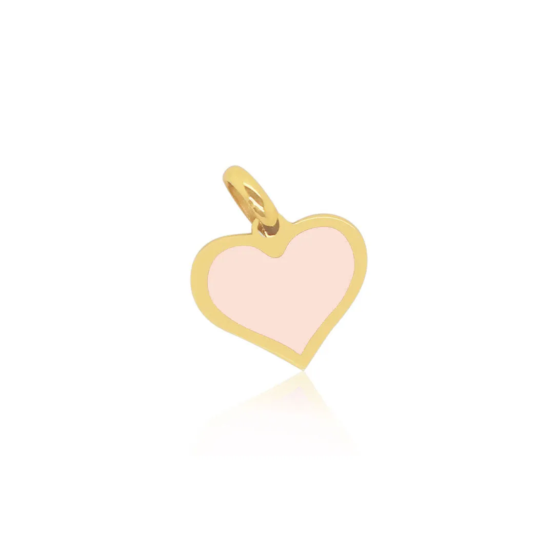 Pink Pearl Heart Charm