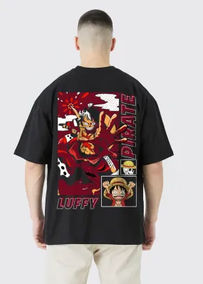 Pirate Luffy Men Oversized Printed T-Shirt