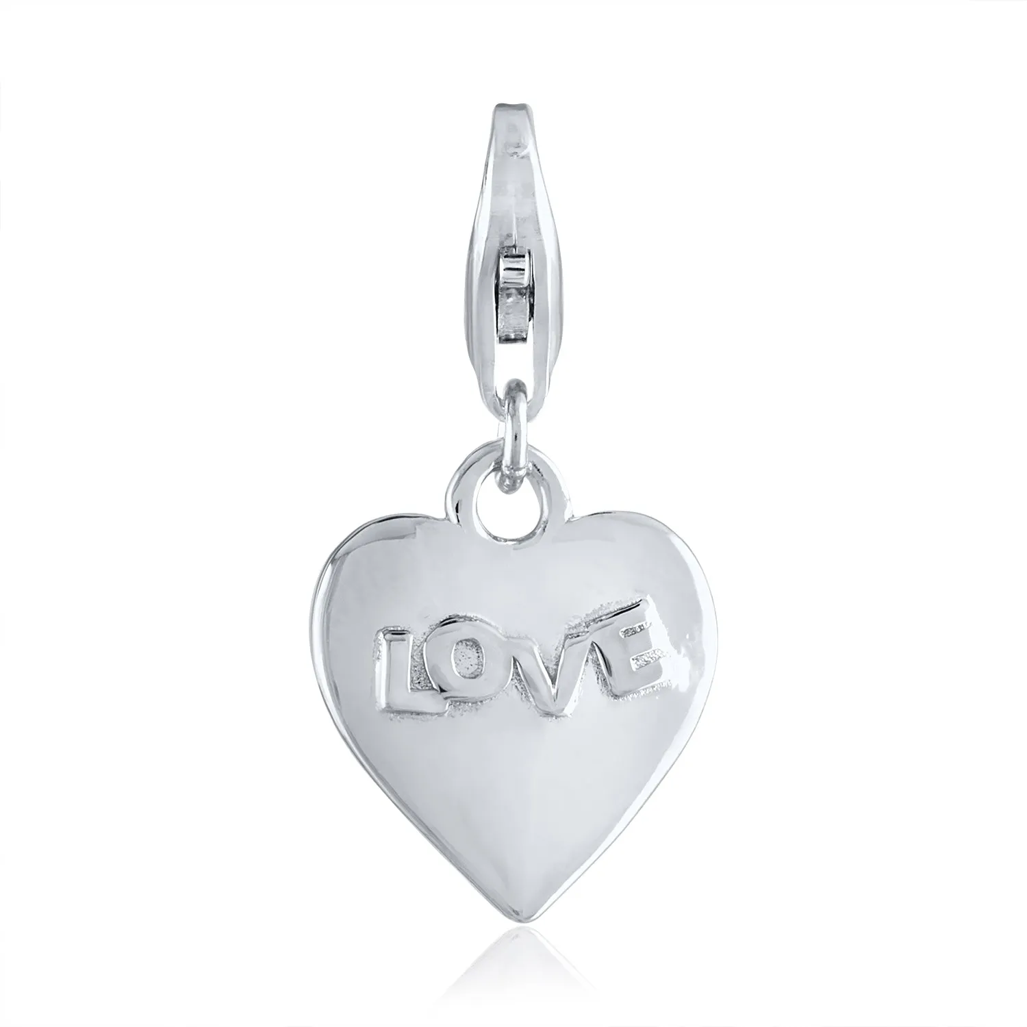 Puffy love heart pendant and charm options