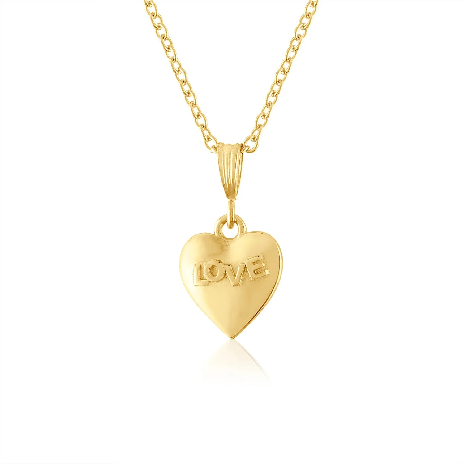 Puffy love heart pendant and charm options