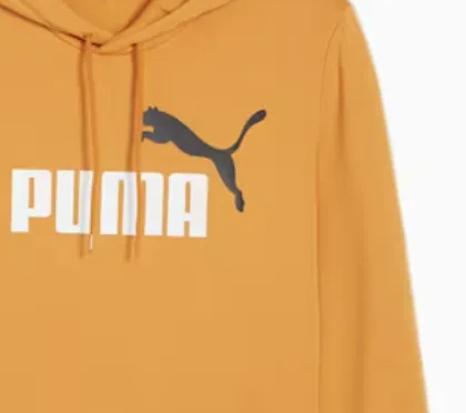 PUMA MEN'S ESSENTIAL LOGO YELLOW HOODIE